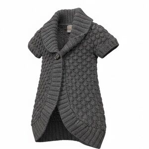 Baby GAP chunky cable-knit cardigan w/a shawl collar and single button closure